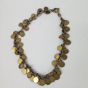 Adorable Gold Tone Small Gold Circle Chain Bracelet
